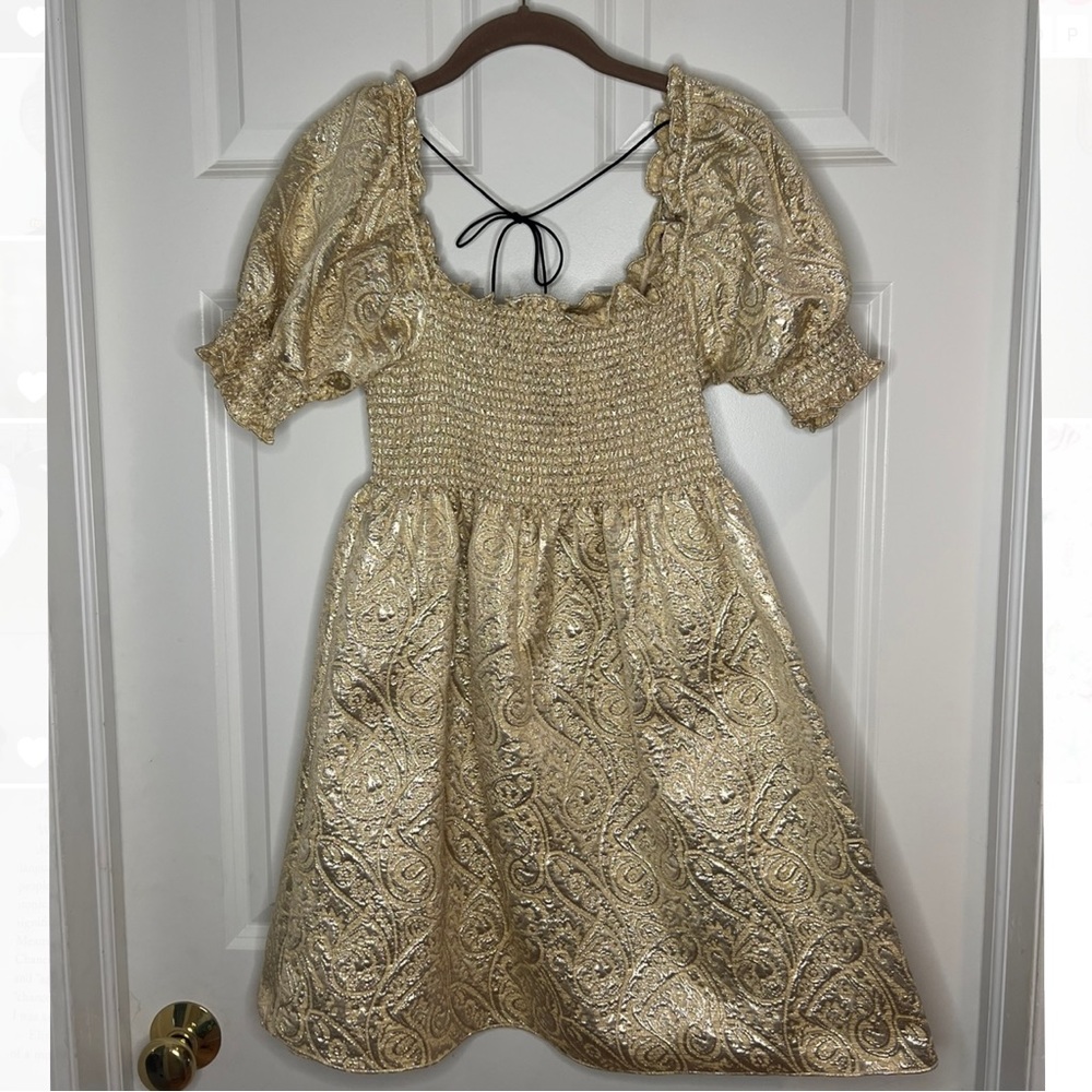 Hill House Home Athena Gold Brocade XS NWOT Limited Edition